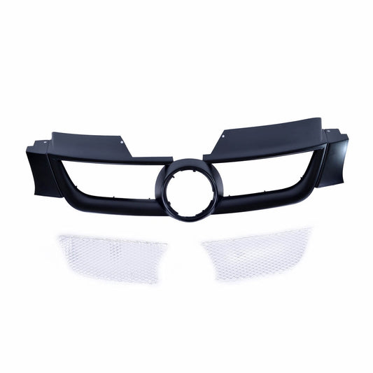 Kühlergrill Hochglanz-Schwarz mit Aluminiumgitter für VW Golf 5 2003-2008 Standard FSI/TSI