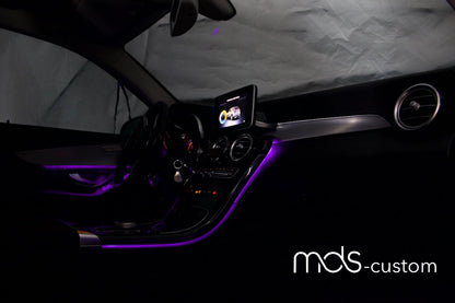 Mercedes W205 Ambientebeleuchtung Nachrüstsatz | 0-64 Farben Nachrüstsatz C-Klasse