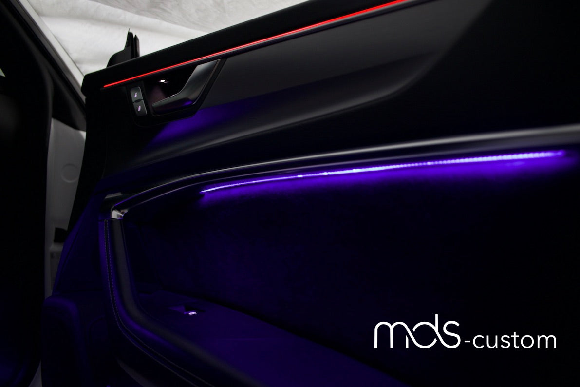 Audi A6 C8 Ambientebeleuchtung Nachrüstsatz | 30 Farben, Steuerung über MMI