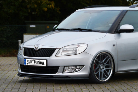 CUP Frontspoilerlippe ABS Skoda Fabia II Facelift Bj.: 2010-2014 Schwarz Matt