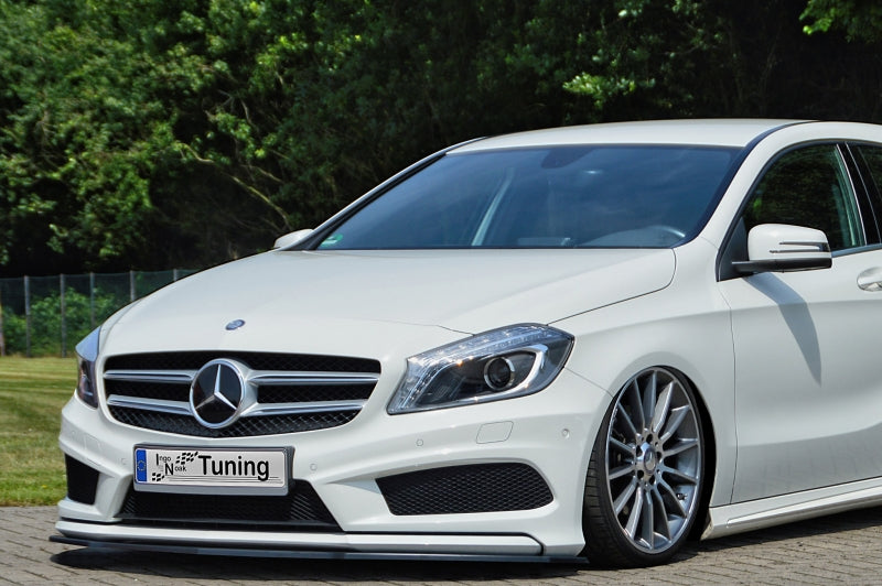 CUP Frontspoilerlippe ABS Mercedes Benz CLA C117 / 245G Schwarz Glanz
