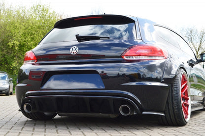 Heckdiffusor Einsatz ABS Volkswagen Scirocco R 3 Typ 13 Schwarz Glanz