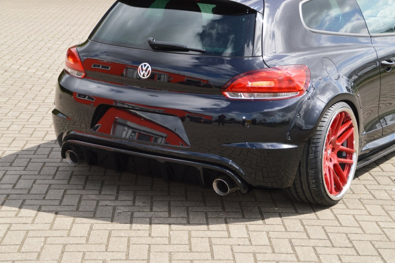 Heckdiffusor Einsatz ABS Volkswagen Scirocco R 3 Typ 13 Schwarz Glanz