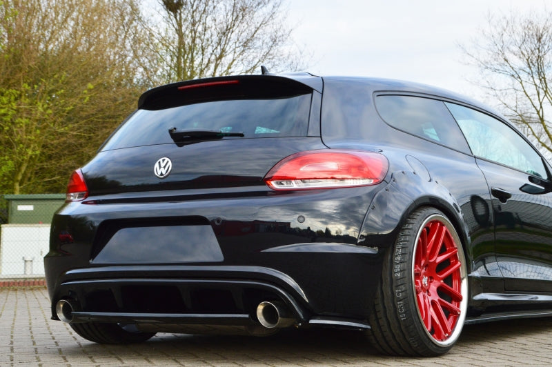 Heckdiffusor Einsatz ABS Volkswagen Scirocco R 3 Typ 13 Schwarz Glanz