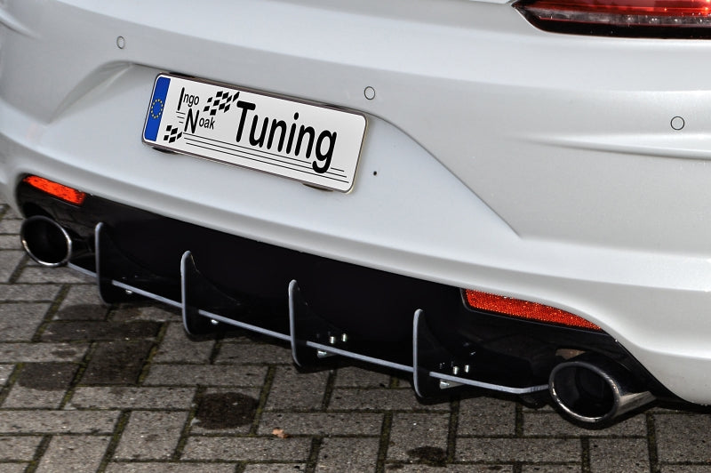 Gefräster Heckansatz Volkswagen Scirocco R Facelift ab Bj.: 2014 Schwarz Matt