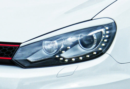 Scheinwerferblenden Volkswagen Golf 6, Edition 35, Typ.1K Schwarz Matt