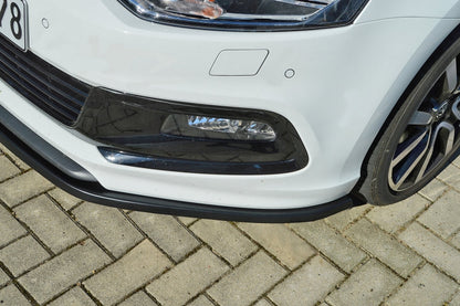 CUP Frontspoilerlippe ABS Volkswagen Polo 5, 6C, R-Line Schwarz Glanz