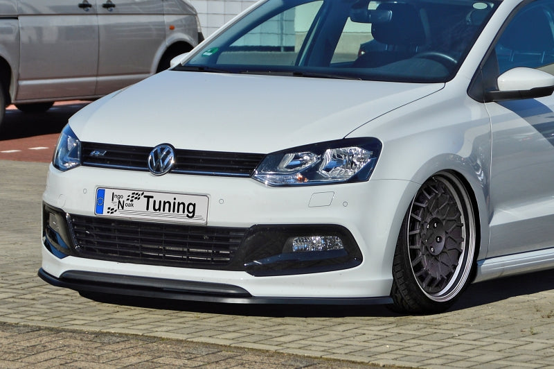 CUP Frontspoilerlippe ABS Volkswagen Polo 5, 6C, R-Line Schwarz Matt