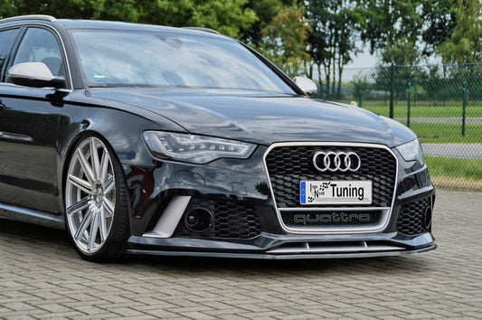 CUP Frontspoilerlippe ABS Audi RS6,4G, C7 ab Bj.: 2013 - Schwarz Glanz