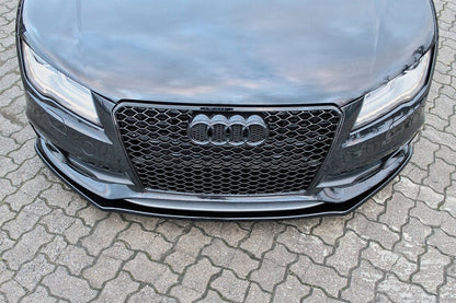 CUP Frontspoilerlippe ABS Audi A7 S-Line + S7 Bj.: 2010-2014 Schwarz Matt