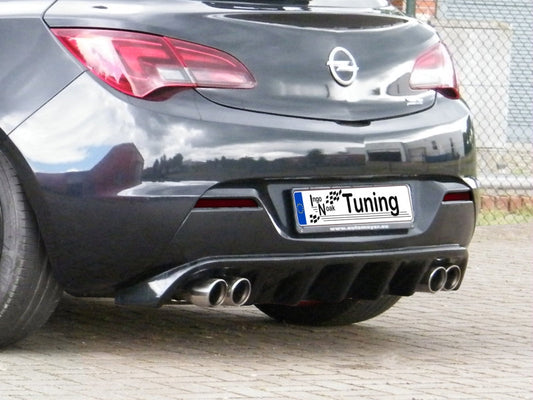 Heckdiffusor ABS Opel Astra J GTC ab Bj.: 11/2012- Schwarz Matt