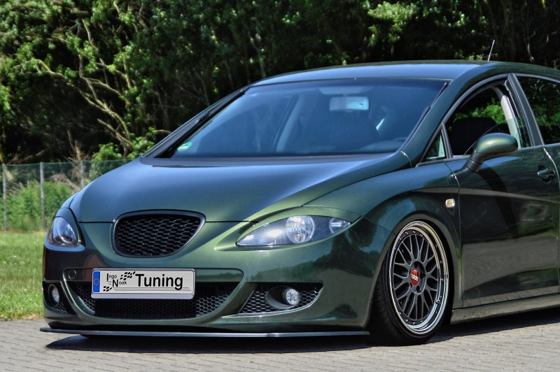 CUP Frontspoilerlippe ABS Seat Leon, 1P Bj.: 2005-2009 Schwarz Matt