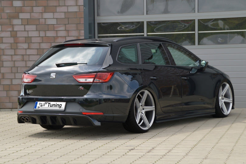Heckansatz Heckdiffusor Seat Leon 3, 5F ab Bj.: 2013- Schwarz Matt