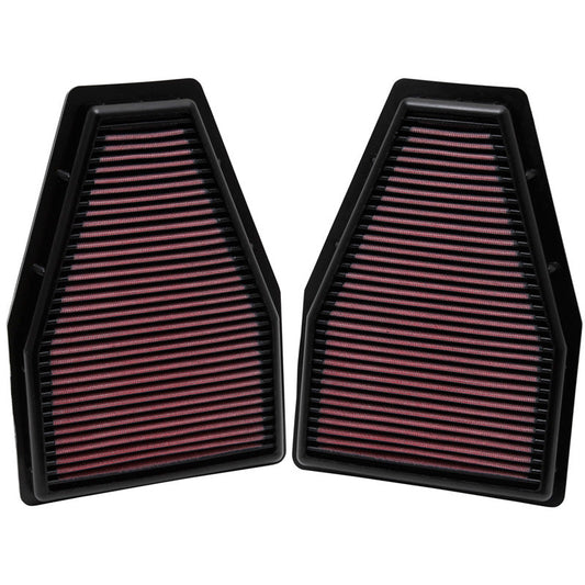 K&N Tauschluftfilter passend für Porsche 911 3.4, 3.6, 3.8 exkl GT2 RS 2012-2014 / 911 Carrera 3.8 2013-2014 (Satz 2 Stück) (33-2484)