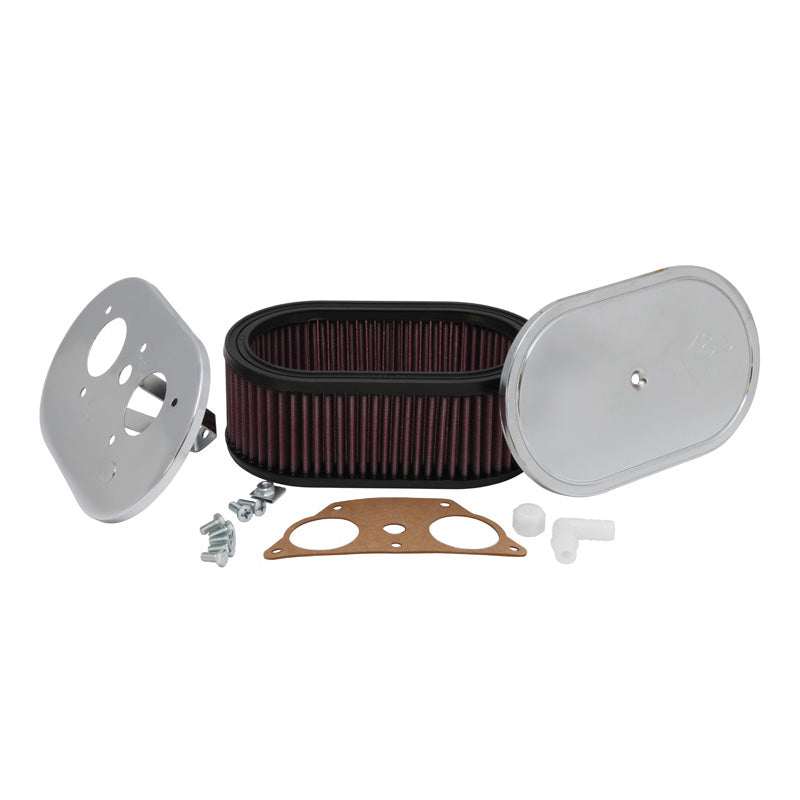 K&N Sportluftfilter oval groß passend für Solex/Mikuni Solex 40 PII, Montagehöhe 85mm (56-1255)