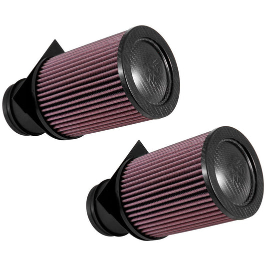 K&N Tauschluftfilter passend für Audi R8 5.2 V10 (Automatik) 2014-2015 / R8 5.2 V10 2017- & Lamborghini Huracan 5.2 V10 2015- (Satz 2 Stück) (E-0658)