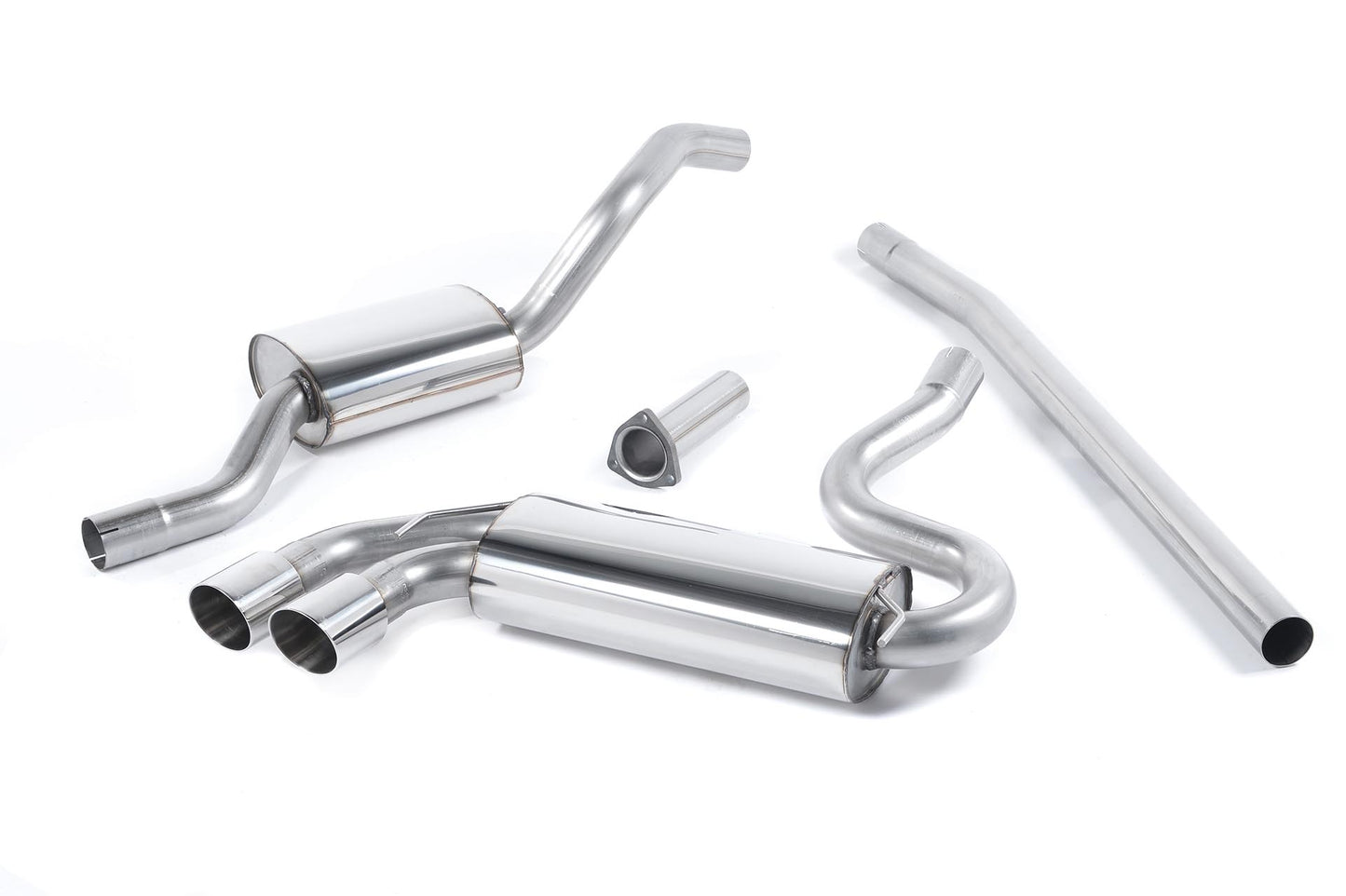 Milltek Sport Auspuffanlage passend für Audi Coupé UR quattro 10v Turbo resonated - polierte Endrohre