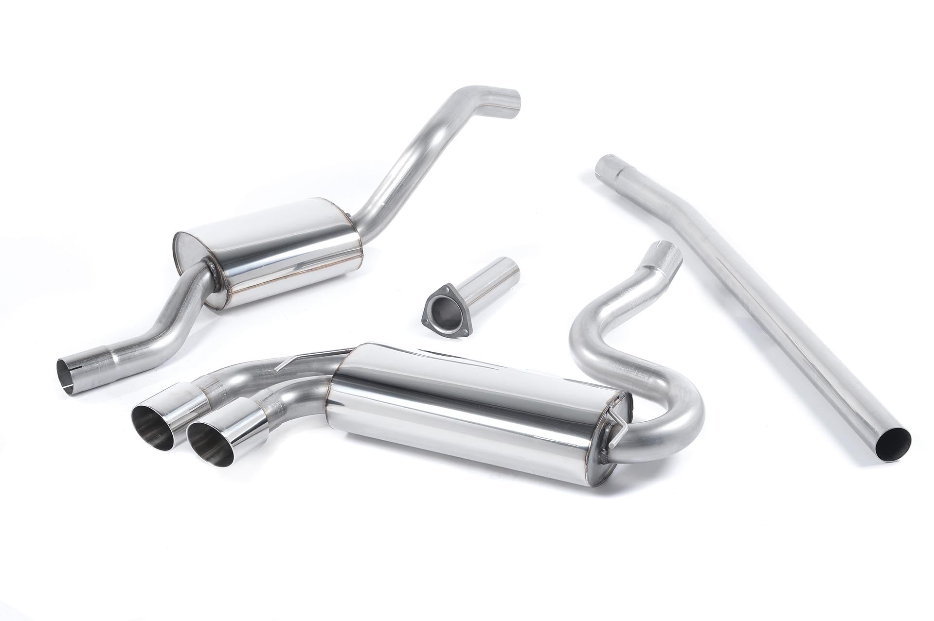 Milltek Sport Auspuffanlage passend für Audi Coupé UR quattro 10v Turbo resonated - polierte Endrohre