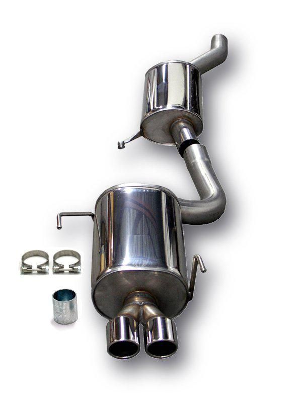 TA Technix Edelstahlanlage 2x80mm passend für Audi 80/B4 S2/RS2 Limo.+Avant Typ B4