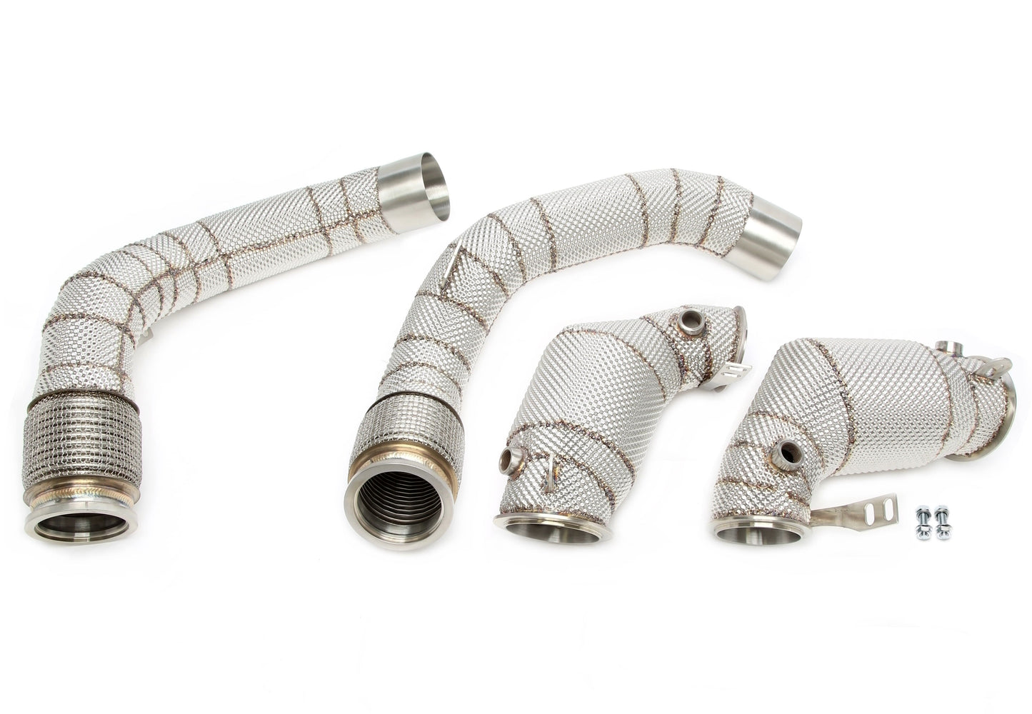 TA Technix Downpipe mit Hitzeschild und Katalysator passend für BMW 5er Serie M5 Typ F90, 8er Serie M8 Typ F91/F92/F93 - M...