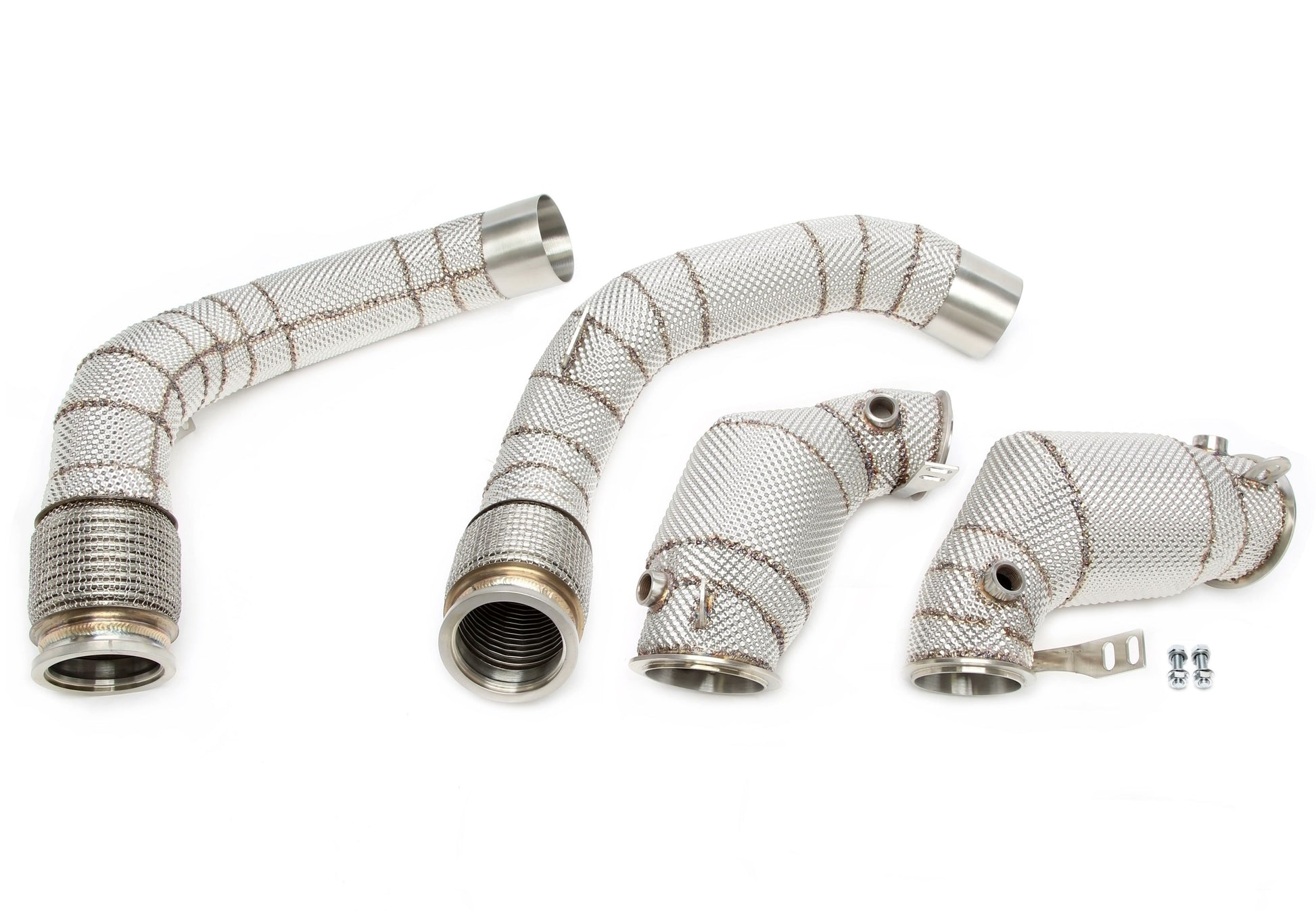 TA Technix Downpipe mit Hitzeschild und Katalysator passend für BMW 5er Serie M5 Typ F90, 8er Serie M8 Typ F91/F92/F93 - M...