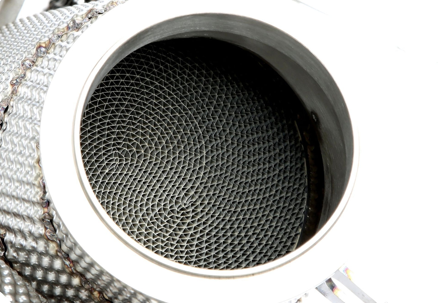 TA Technix Downpipe mit Hitzeschild und Katalysator passend für BMW 5er Serie M5 Typ F90, 8er Serie M8 Typ F91/F92/F93 - M...