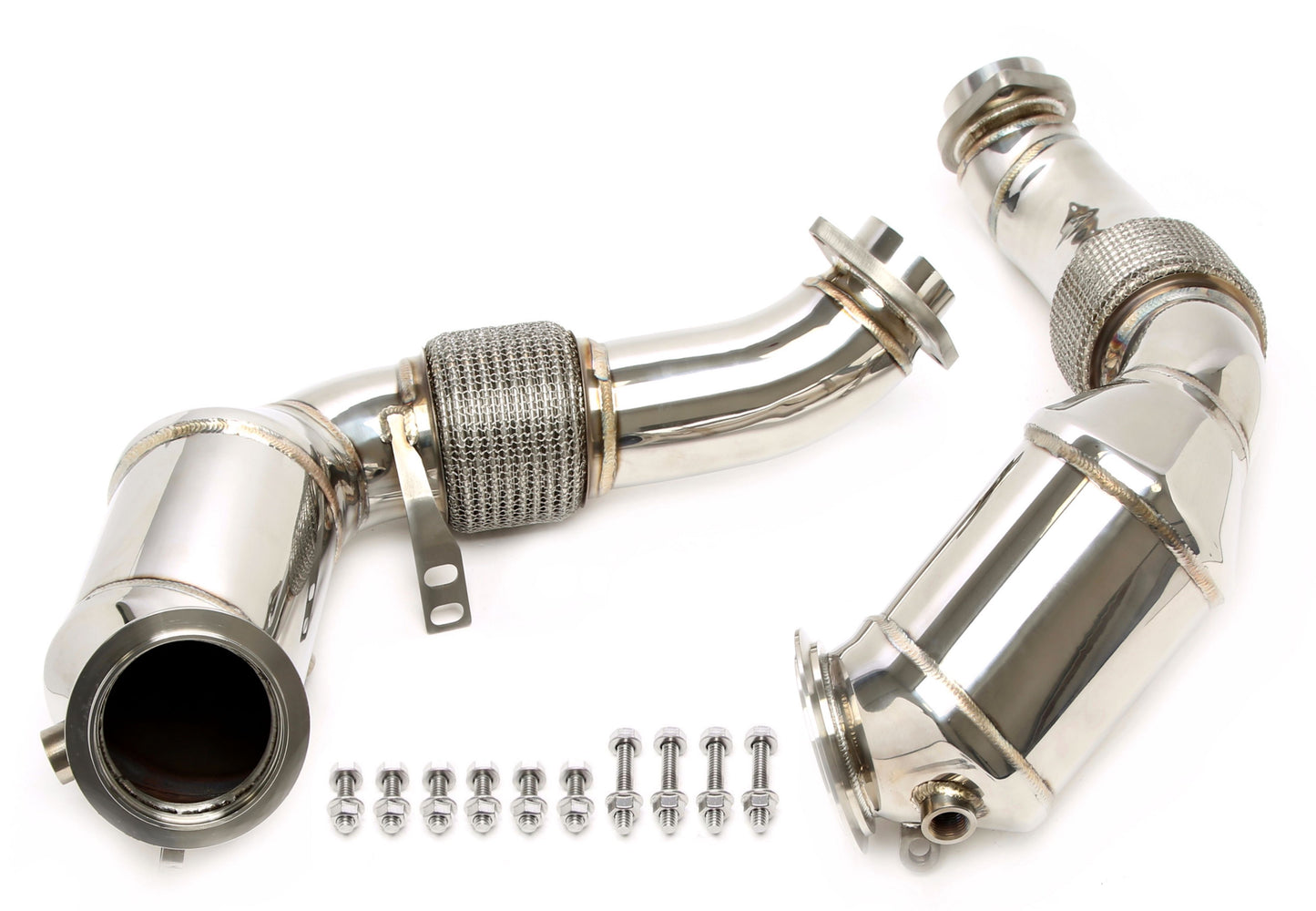 TA Technix Downpipe ohne Katalysator mit Flexrohr passend für BMW 5er Serie Typ F07,F10,F11 , 6er Serie Typ F12,F13,F14, 7...