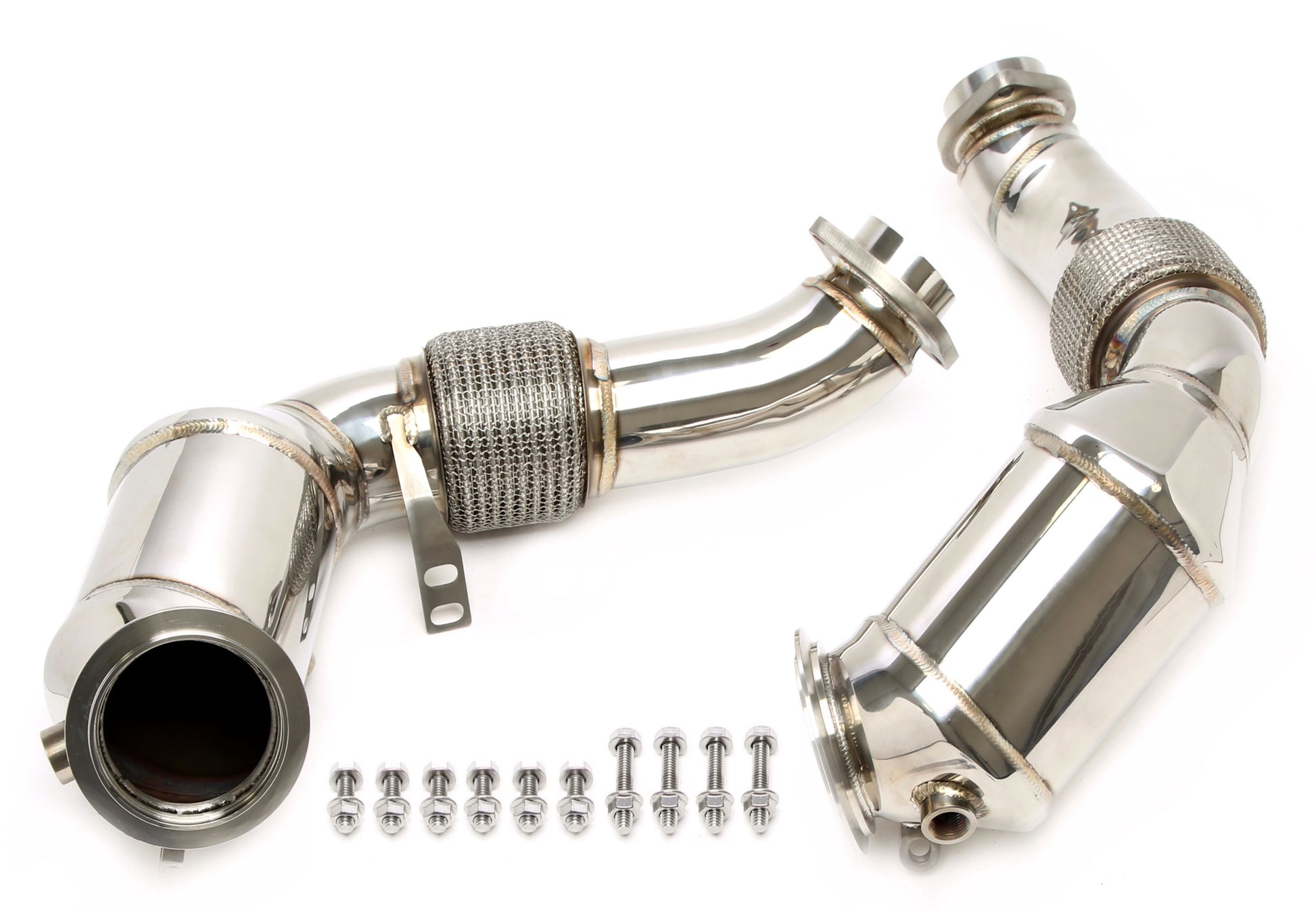 TA Technix Downpipe ohne Katalysator mit Flexrohr passend für BMW 5er Serie Typ F07,F10,F11 , 6er Serie Typ F12,F13,F14, 7...
