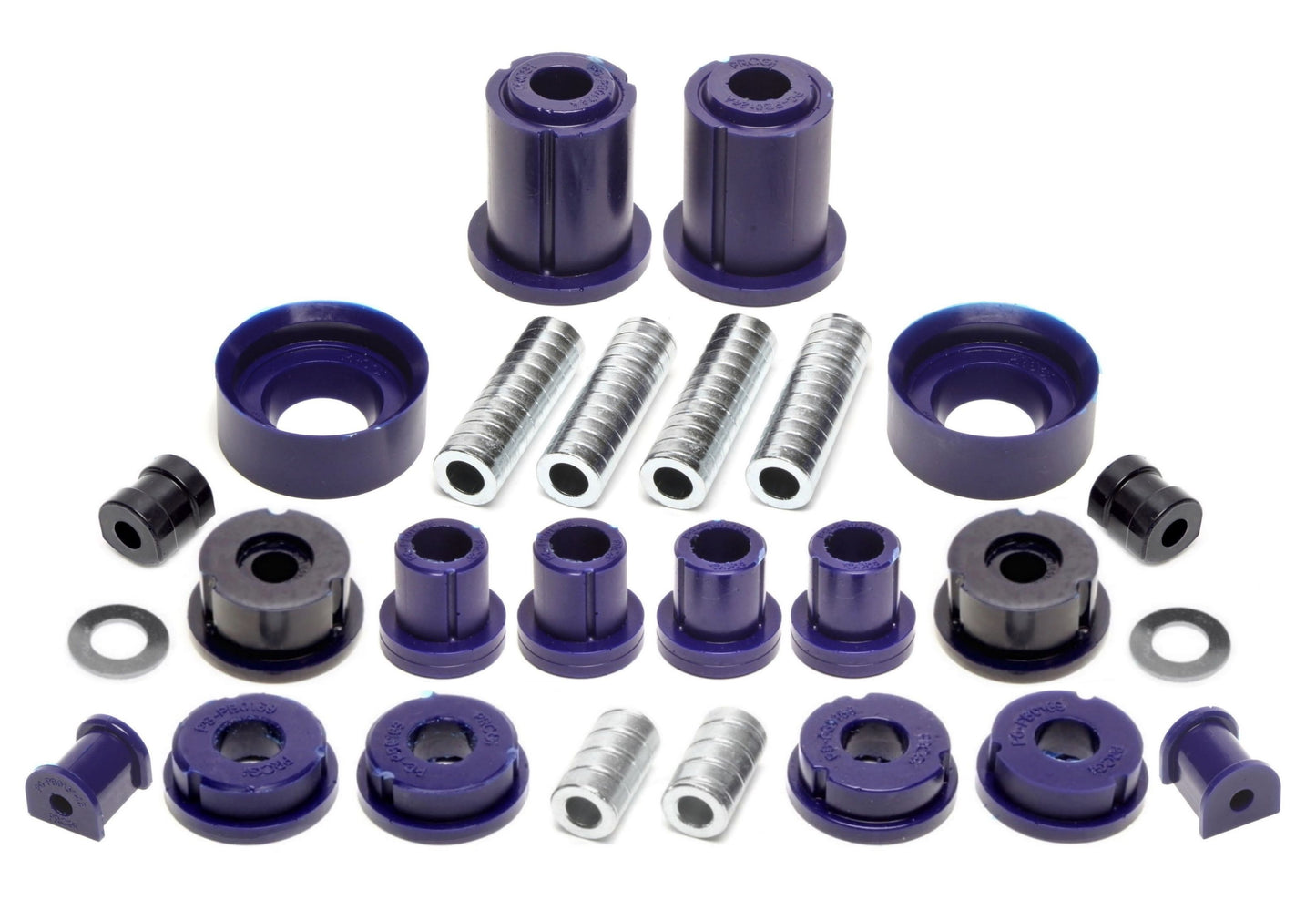 TA Technix PU-​Buchsen Kit 32-​teilig / Vorderachse+Hinterachse / Vorderachse mit Ø 24mm Stabi / Hinterachse mit Ø 16mm St...