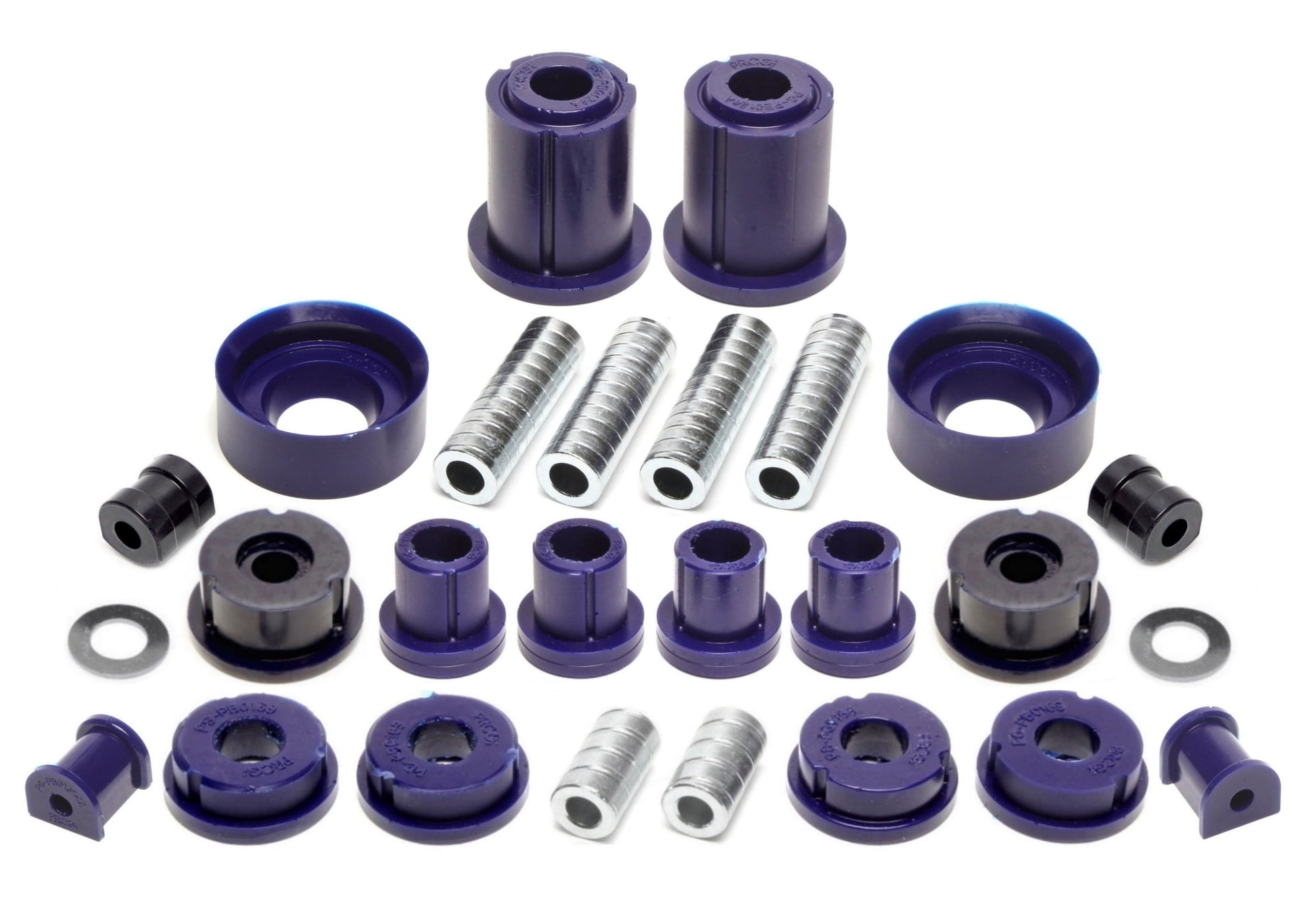 TA Technix PU-​Buchsen Kit 32-​teilig / Vorderachse+Hinterachse / Vorderachse mit Ø 24mm Stabi / Hinterachse mit Ø 16mm St...