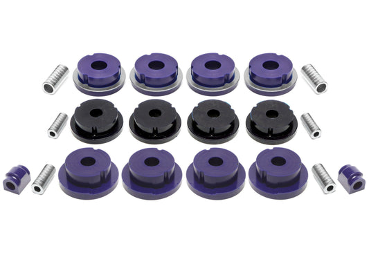 TA Technix PU-​Buchsen Kit 20-​teilig / Hinterachse mit Ø 19mm Stabi / passend für BMW 3er Serie E46 / E46 Compact