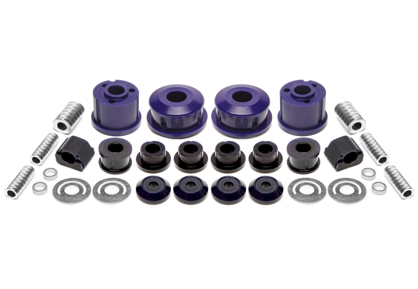 TA Technix PU-​Buchsen Kit 30-​teilig / Vorderachse mit 20mm Stabi +Hinterachse Ø 71,5mm / passend für VW Polo 6N2