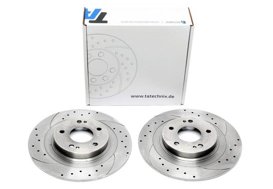TA Technix Sport Bremsscheiben Satz Hinterachse passend für Citroën C4 Aircross / Mitsubishi ASX, Eclipse III Outlander II...