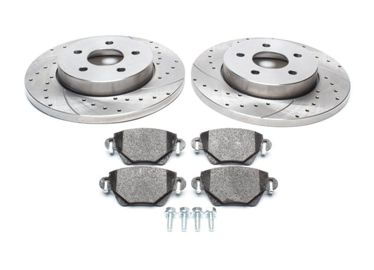 TA Technix Sport Bremsscheiben Satz inkl. Bremsbelagsatz Hinterachse passend für Ford Mondeo III / Jaguar X-​Type