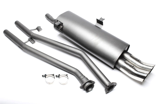TA Technix Sportendschalldämpfer 2x76mm DTM passend für BMW 3er Serie E30 Limousine, -​Cabriolet, -​Touring