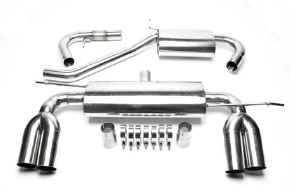 TA Technix Duplex Edelstahlanlage Links+Rechts 2x76mm passend für Audi A3 8P/ VW Golf V 1K, Golf Plus 1KP