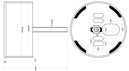 TA Technix universelles 3" Adapterkit, "bolt in system", Zubehör für LFUN014+015