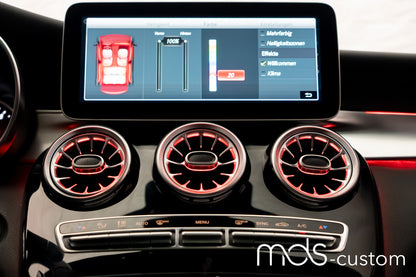 Mercedes X253 Lüftungsdüsen mit Ambientebeleuchtung – Nachrüstsatz für Mercedes GLC