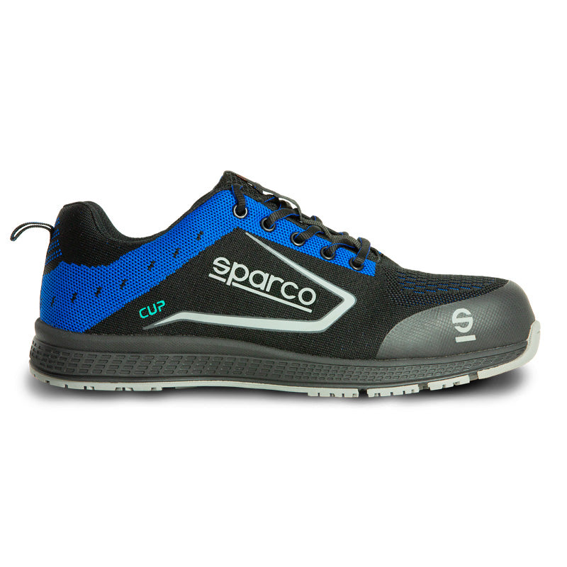 Sparco Leichtgewicht Sicherheitsschuhe Cup S1P Ricard Schwarz/Blau Größe 35