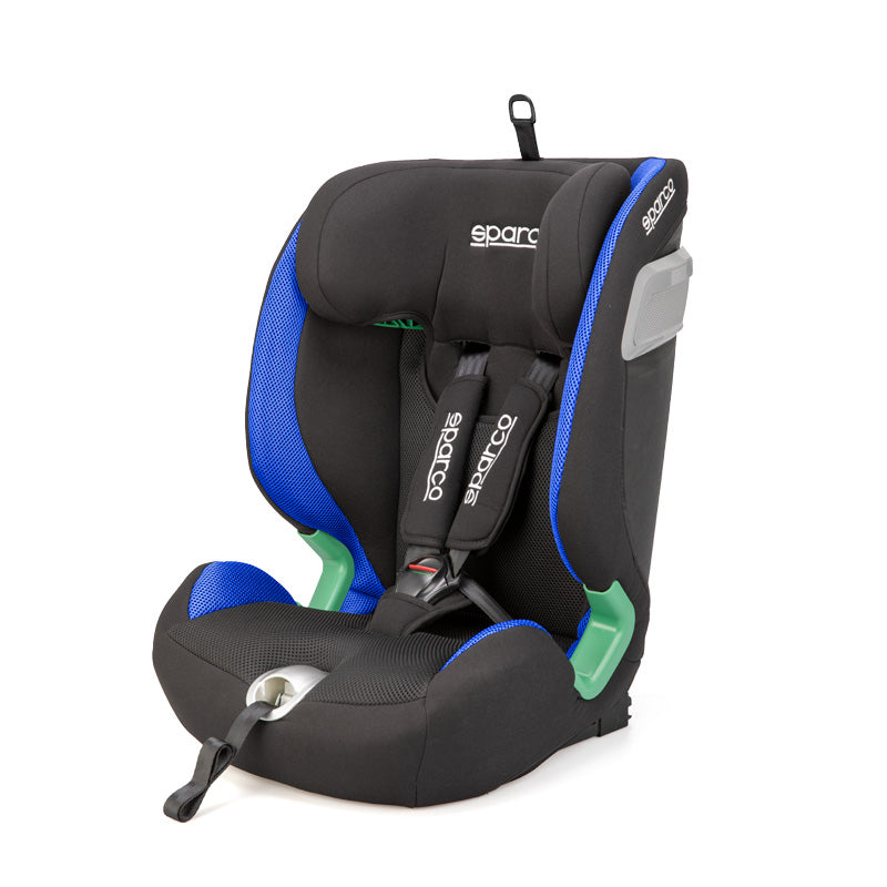 Sparco Kindersitz SK5000I (Isofix) Schwarz/Blau i-Size 76-150cm (ECE-R129/03)