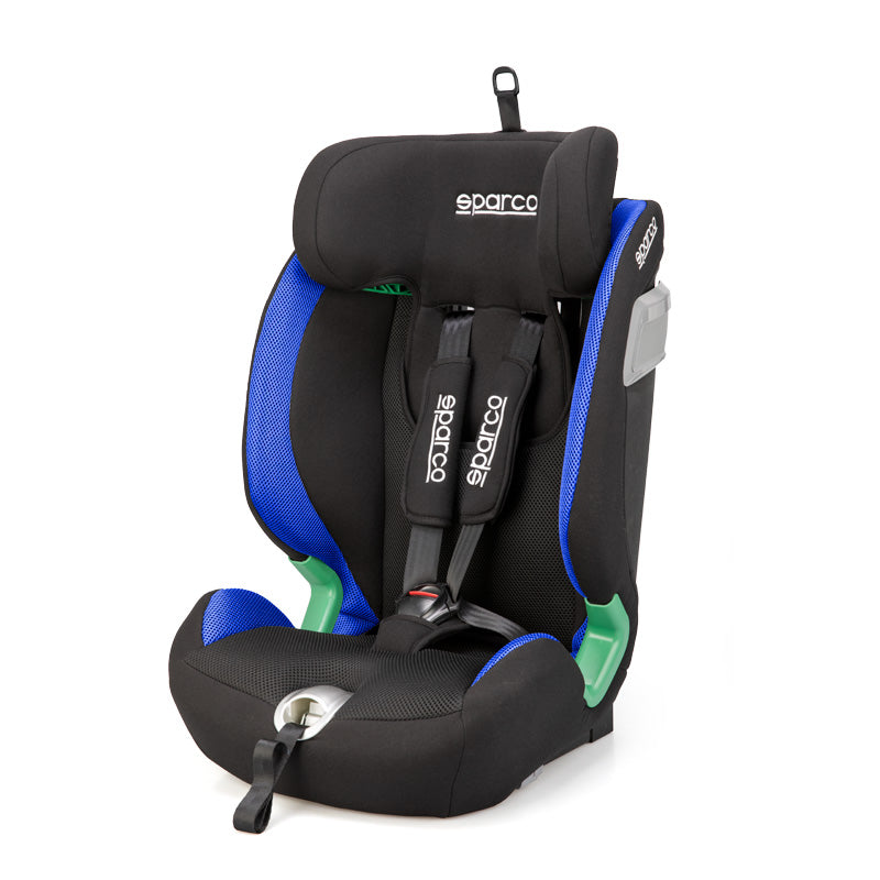 Sparco Kindersitz SK5000I (Isofix) Schwarz/Blau i-Size 76-150cm (ECE-R129/03)