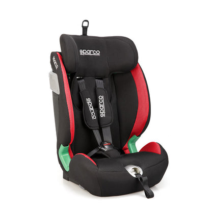 Sparco Kindersitz SK5000I (Isofix) Schwarz/Rot i-Size 76-150cm (ECE-R129/03)