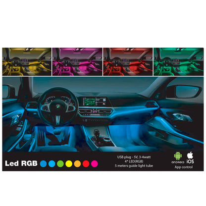 Simoni Racing Innenraum-Ambiente-Licht RGB-LED - 5 Meter