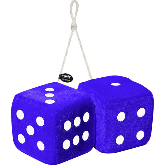 Simoni Racing Microfibre Big Dices 10x10cm - Blau mit weißen Punkten  - Satz à 2 Stück