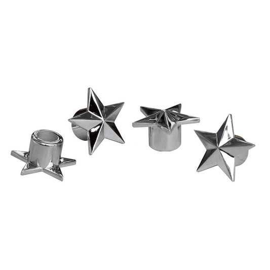 Simoni Racing Ventilkappen 'Chrome Star' - Chrom