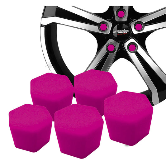 Simoni Racing Radmutterkappen Soft Sil - 19mm - Pink - Satz à 20 Stück