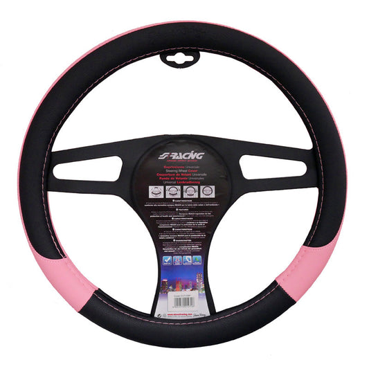 Simoni Racing Lenkradhülle Pink Lady - 37-39cm - Schwarz/Rosa