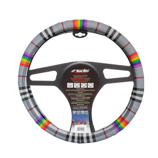 Simoni Racing Lenkradhülle Fancy - 37-39cm - Multi-Farbe Bioleder