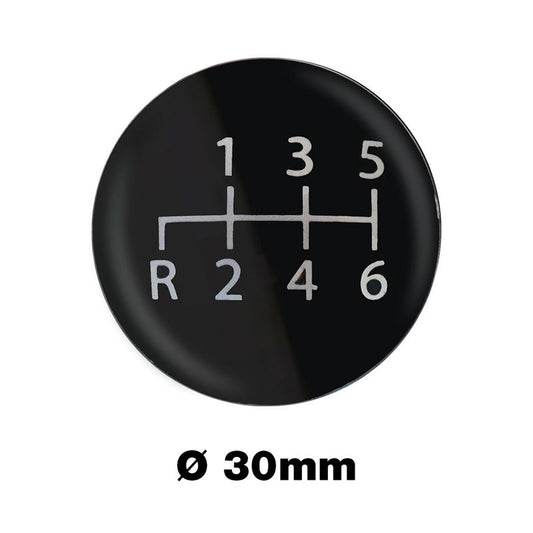 Simoni Racing Schaltknauf Schaltmuster 6-Gang (Rückwärtsgang links unten) Ø30mm