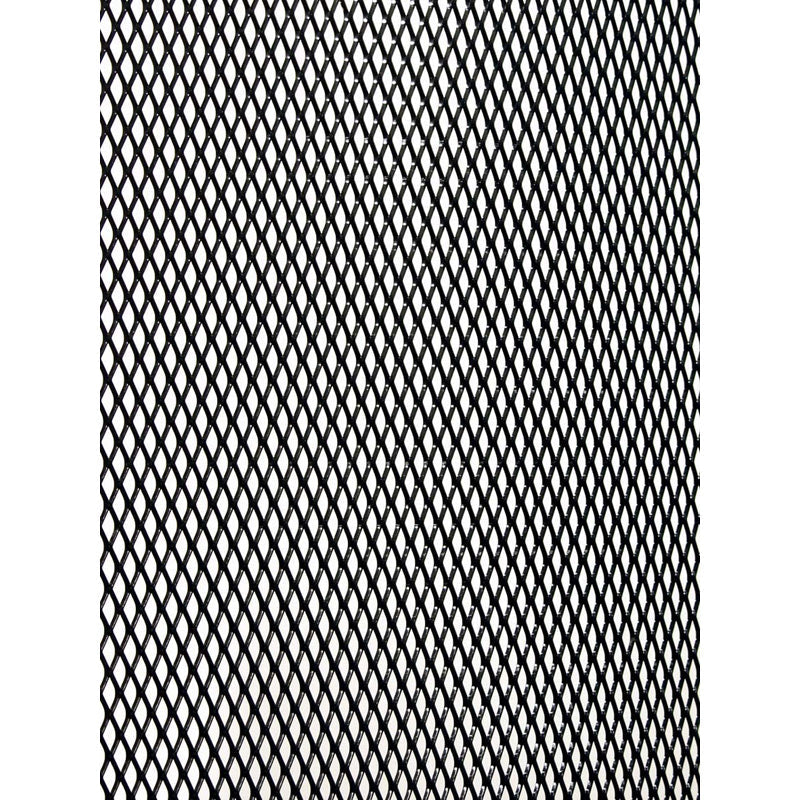 Simoni Racing Schwarz Aluminium Renngitter - 125x20cm - Rauten 9x4mm